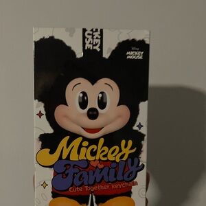 Mickey Mouse Cute Together Keychain - Black